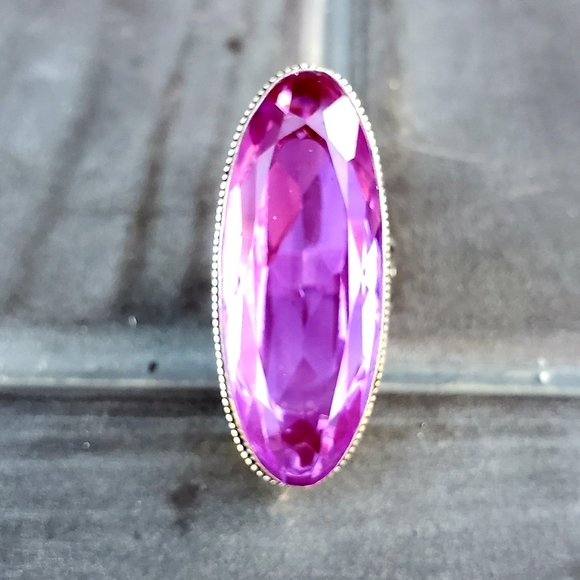 New Huge Iolite 925 Silver Statement Ring. - Picture 11 of 15